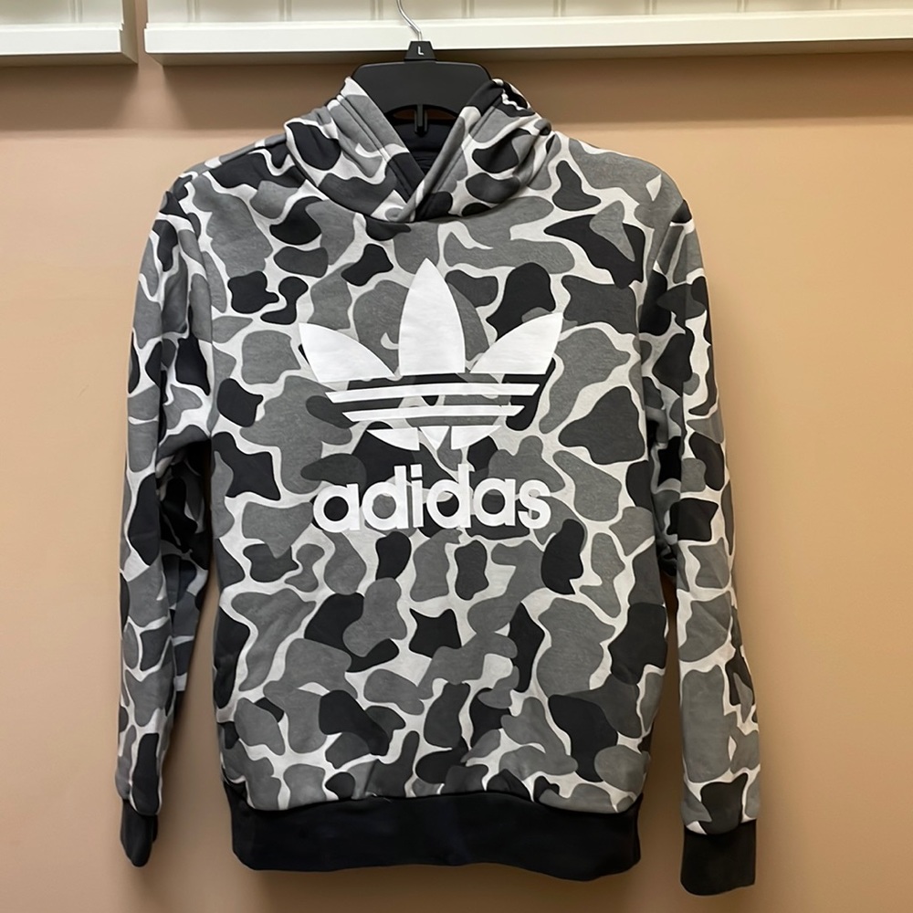 Adidas Camo Hooded Sweatshirt.